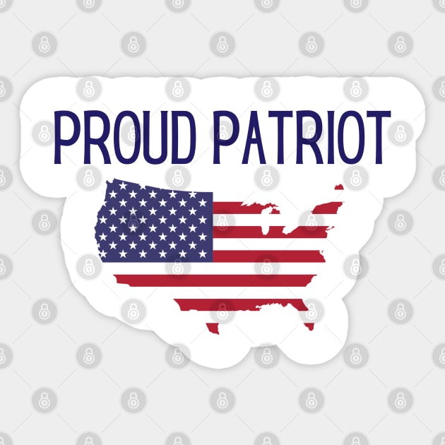 Patriot Design Patriotic USA America Map Gift Politics Sticker by InnerMagic